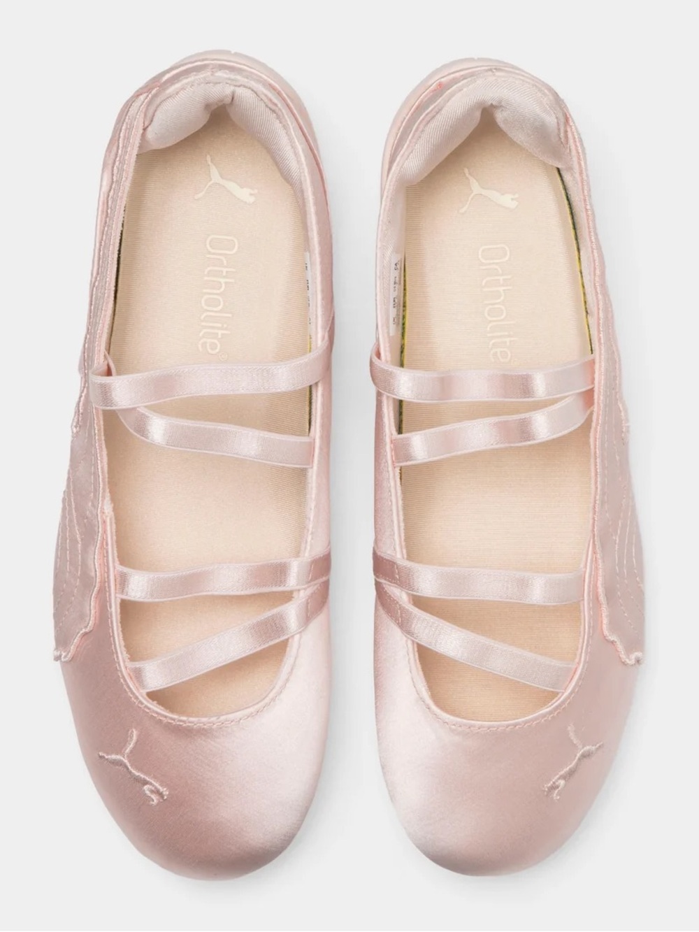 Puma Women’s Satin Ballet Flats in Blush Pink